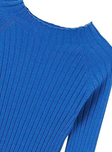Mayoral Knit Mockneck for Girls Klein Blue3
