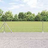 Poste de Cerca, Cerca con Postes Plata 0.4 x 100 m Acero con Recubrimiento de PVC, Cerca de Jardín para Jardín, Casa, Patio