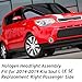 Generic Headlight Assembly for Kia Soul 2014-2019 Halogen Headlamp Replacement Right Passenger Side, Chrome