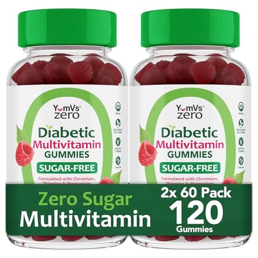 YUM-V'S Multivitamin for Women & Men – Sugar Free Multivitamin Gummies – Zero Sugar Gummy with Chromium, Thiamine & Magnesium – Keto-Friendly Daily Vitamin Gummy – Raspberry (Pack of 2)