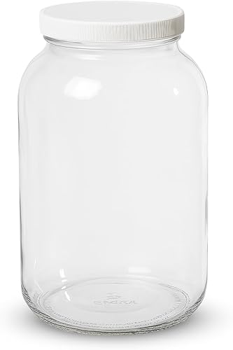 Miniatura 7 de kitchentoolz Tarro de vidrio extra grande de 1 galón, boca ancha con tapa hermética, recipiente seguro para fermentar, decapar y almacenar