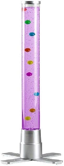 MiniSun 60cm Colour Changing Sensory Mood Silver Cross Base LED Novelty Bubble Ball Motion Lamp