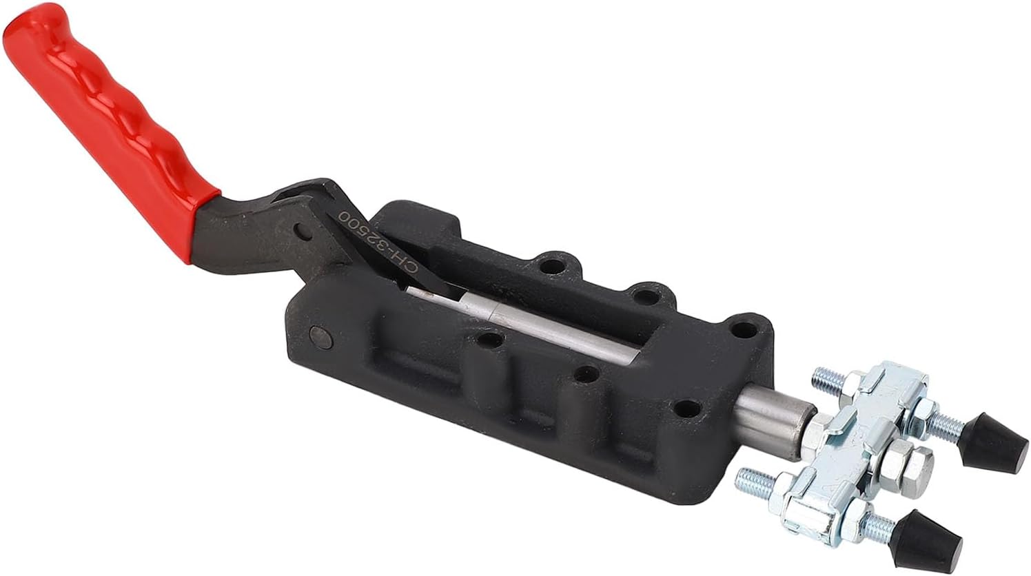 Double Head Push Pull Toggle Clamp, Heavy Duty Quick Release Welding Fixation Clamp with 2500kg Holding Capacity and 75mm Stroke for Fabrication and Assembly