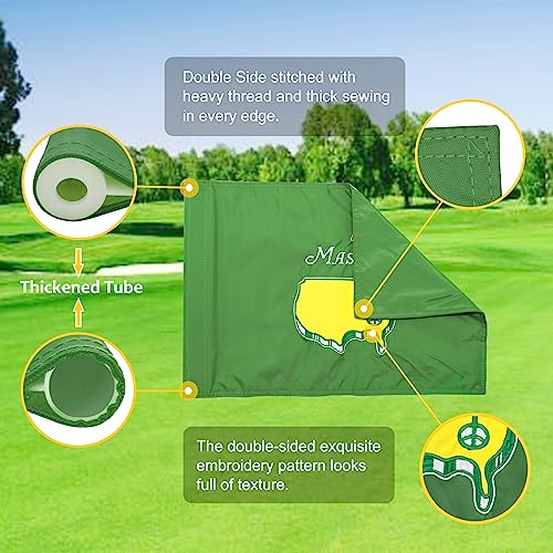 image for COGOLFING Golf Flag with Tube, Double-Side Embroidered Augusta Nationa