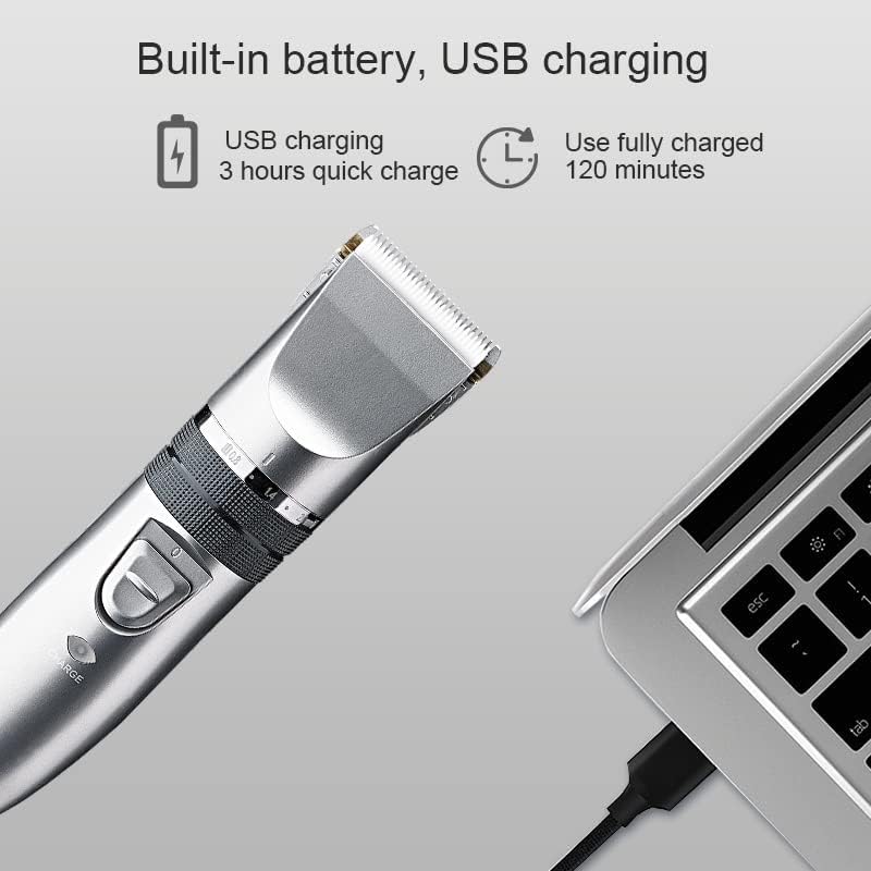 Hair Electric Professional Rechargeable Men Beard Trimmer Adjustable Haircut Machine USB