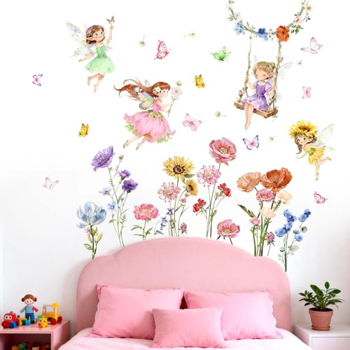 Vinilos decorativos de hada para paredes infantiles miniatura 5