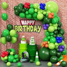 Turtle Balloons Turtle Birthday Party Decorations, Balloon Garland Arch Kit, Dark Green Sage Green Latex Balloons for Cartoon Turtle Theme Video Game Baby Shower Birthday Party Decor