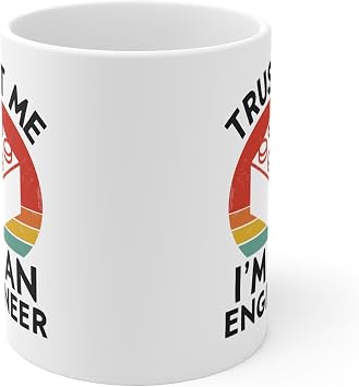 Funny Block Builder Coffee Mug Gifts, Trust Me I'm an Engineer Building Blocks Bricks Cup