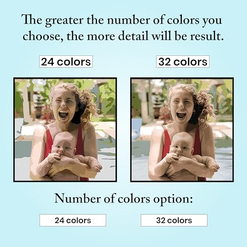 Image of Paint Waint Customizable Paint by Numbers Kit for Adults - Big Size DIY Canvas Painting Kit with 24 Colors, Numbered Art Set for Beginners, Relaxation & Home Decor (18 x 20 Inch Canvas Board)