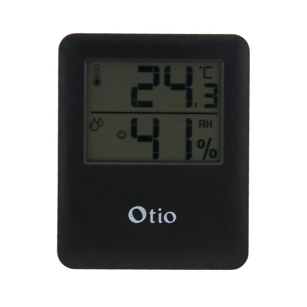 Otio - Higrometr magnetyczny z termometrem - ekran LCD - Czarny