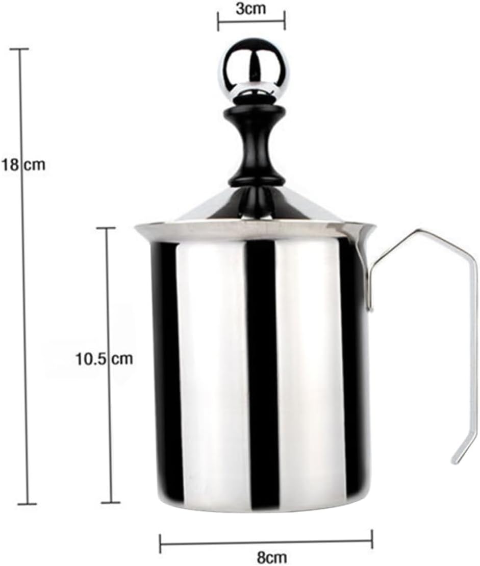 Ciieeo Handheld Milk Frother Manual Milk Foamer Latte Maker Kitchen Appliances Stainless Steel