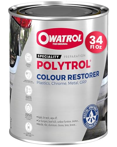 OWATROL Polytrol Plastic Restorer for Cars 34 Oz, Color Restorer, Car Bumpers, Chrome, Penetrating Oil for Multipurpose, Metals to Restore Faded Plastic and Surfaces