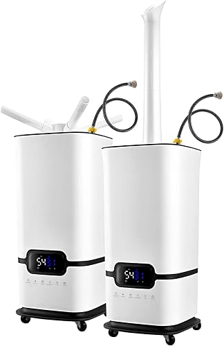 JIAWANSHUN Humidificador industrial humidificador comercial con tubo de agua 50.7 fl ozh humidificador de niebla fría, 1200sq.ft 17L4.2Gals