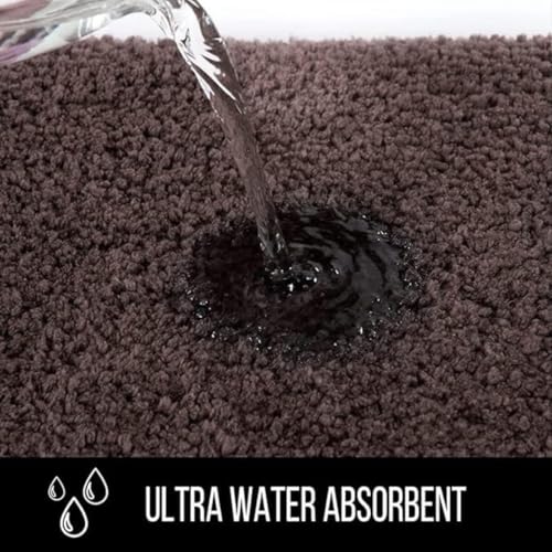 Image of HOWNICE Doormat for Bedroom,Bathroom,Kitchen,Living Room,Home Entrance,RoomMats,Foot Mats,Floor mat Main Door,Rug,Non Slip Mats,Door Mate,Fluffy,Door Mat,Door Matt (Bed Room Mat Brown /)