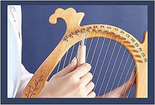 AACXRCR Lyre 16 String Houten Mahonie Kind Harp Muziek Onderwijs Muziekinstrument Muziek Gift (Kleur: E) (Color : A) - Image 5