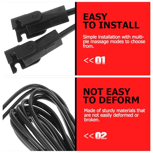 Cable Divisor de 2 Pines para Sillón Reclinable de 2 Metros Negro Conector de Plástico 7