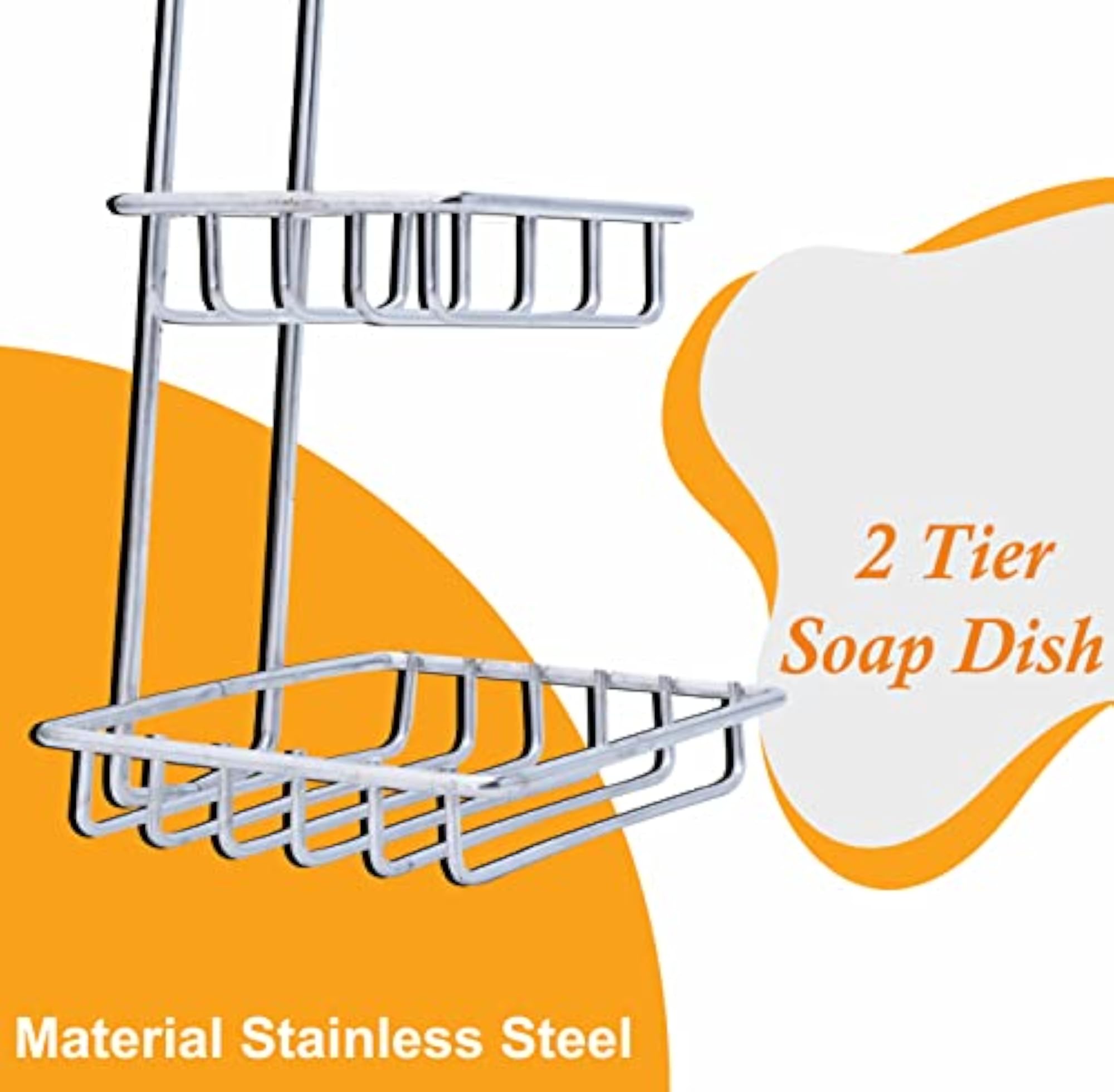 Wall Mounted Double Layer Soap Dish Holder