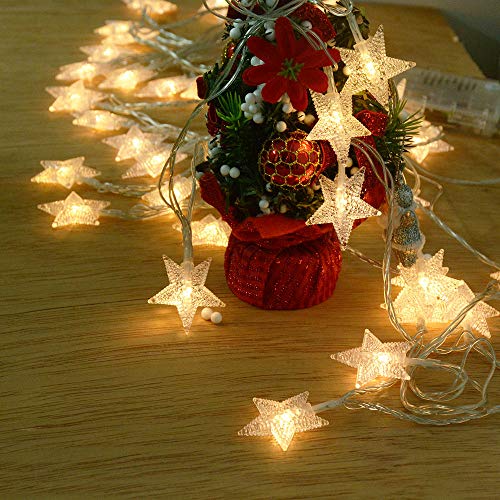 Homeleo 25Ft 50 Led Multicolor Star String Lights For Bedroom Decorations, Battery Operated Led Christmas Lights For Apartment Dorm Room Decor thumb #4