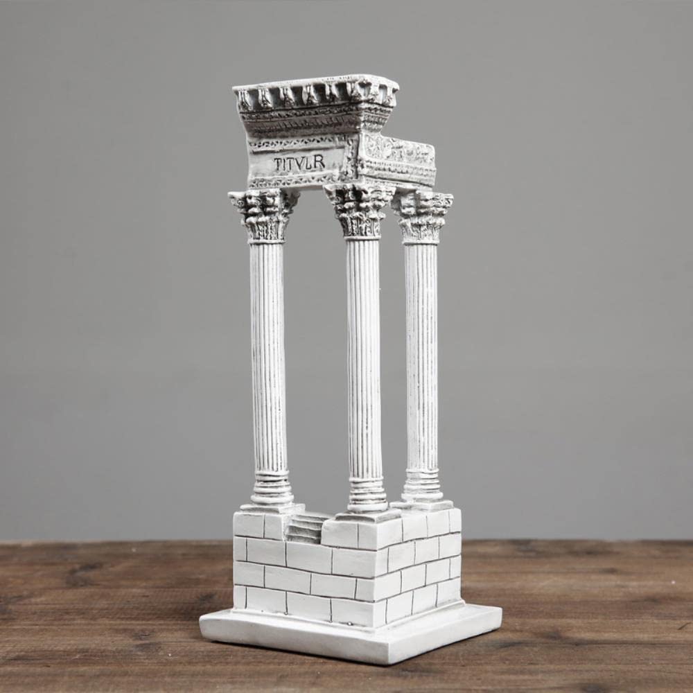 Amazon.co.jp: 彫刻像の装飾品 樹脂ヨーロッパ建築置物ギリシャ神殿