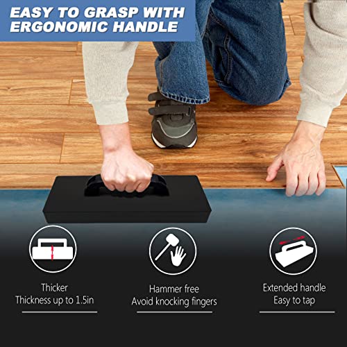 Tapping Block, Big & Weighted Floor Installation Block W/Handle No Hammer Required, For Laminate/Wood/Hardwood/Lvt/Lvp/Vinyl Plank Flooring, Heavy Flooring Tapping Tool -By Minliguy #TOP2
