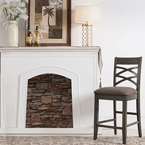 Leickwooddoublecrossbackcounterheightbarstoolgreystonefinishmossheatherseatsetof2  Urban Country Home Decor Leick wood double cross back counter height barstool greystone finish moss heather seat set of 2  urban country home decor