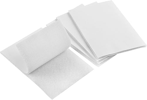 Vista 21 de Cinta de velcro Melsan, con cinta adhesiva fuerte montaje en hogar u oficina, en ligar de tener que hacer agujeros y usar tornillos, color Blanco