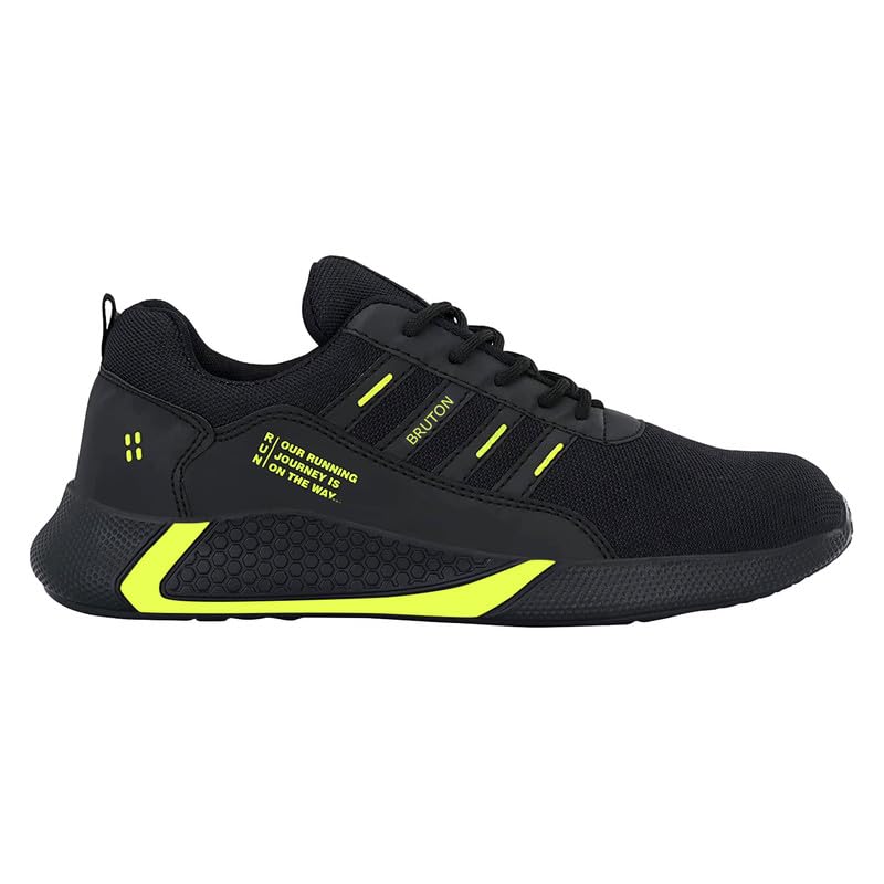 Image of 512 Men's Black /Green Mesh with Sole of PVC Sports Shoe for Running, Gym and Sports Activity