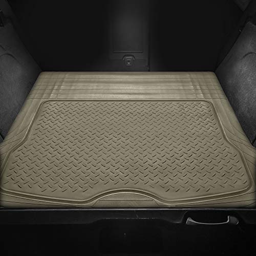 Image of FH Group ClimaProof Universal Cargo Mat - All-Weather, Trimmable Trunk Mat (54.5 inch W x 44 inch D) - Fits Most Cars, SUVs & Trucks - Beige
