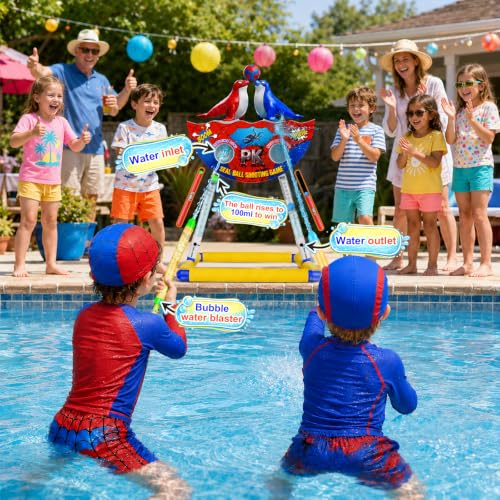 DX DA XIN Pool Toys Games for Kids Party Set, 2-Player Water Gun Target Game with 2 Squirt Guns, Floating Shooting Toy for Summer Pool Beach Backyard, Birthday Gifts for Boys Girls Ages 3+
