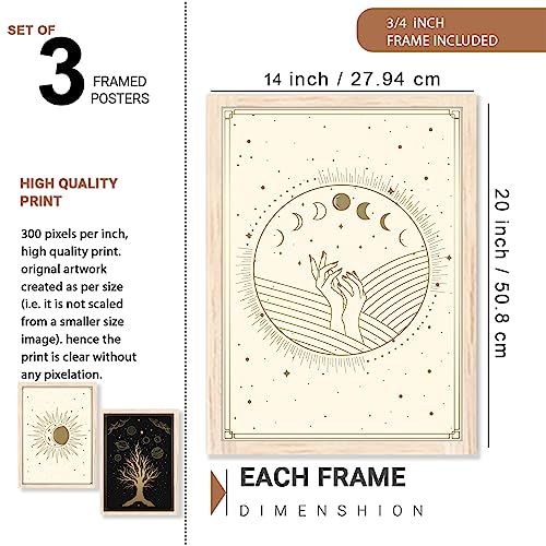 Image of NoWorries Wall Paintings for Home Decoration | Set of 3 Modern Framed Posters for Living Room, Bedroom & Office | Stylish Wall Art for Interior Decor (Art-11, 13x19inch)