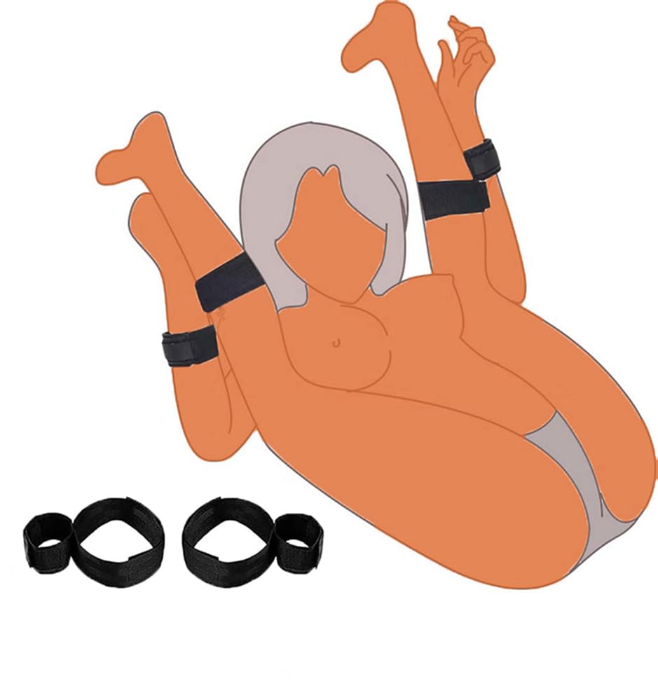 BDSM Sex Bed Bondage Restraints Kit Toys Sex Ties for Ankles and Wrists Bar Sex Resistance Bands Bed Ankle Strap Sexy Sex Handcuffs Hand Cuff Bracelets Set for Women Adults Couples Bedroom Sweater
