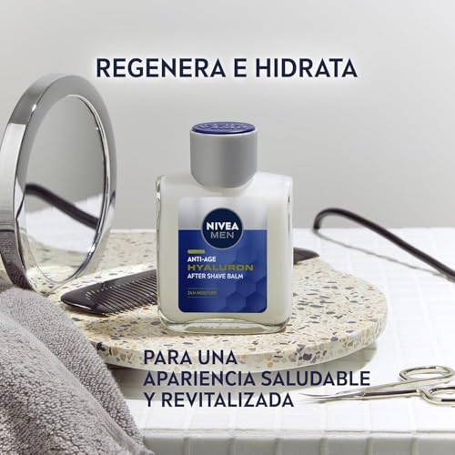 Miniatura 2 de Nivea Men Hyaluron Bálsamo After Shave Antiedad Con Ácido Hialurónico 1 X 100 Ml , Bálsamo Hidratante Para Calmar La Piel Tras El Afeitado, Bálsamo Facial Refrescante