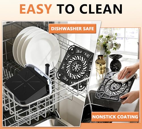 Image of Air Fryer 4QT with Clear Window, Multiple Operation Airfryer Non-Stick Basket Dishwasher Safe, Square Airfryer, Air Fry, Roast, Reheat, Dehydrate, Bake, Steam, 400F Rapid Air Crispy Technology, White