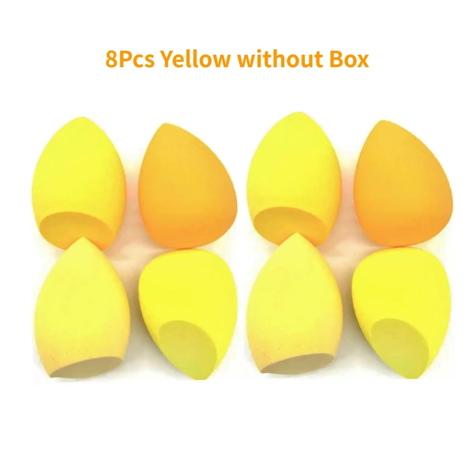 1/4/8 stücke Make-Up Schwamm Mixer Schönheit Ei Schlag Kosmetische Weiche Foundation Schwämme Pulver Schlag Weiblichen Make-Up Zubehör schönheit Zu (Color : 8pc-yellow)