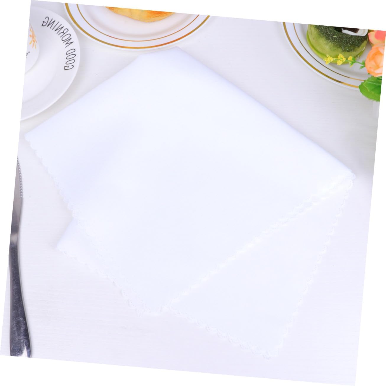 KICHOUSE 4pcs Simple Style Solid Napkin Cloth Tableware Pad Placemat for Fall Occasions