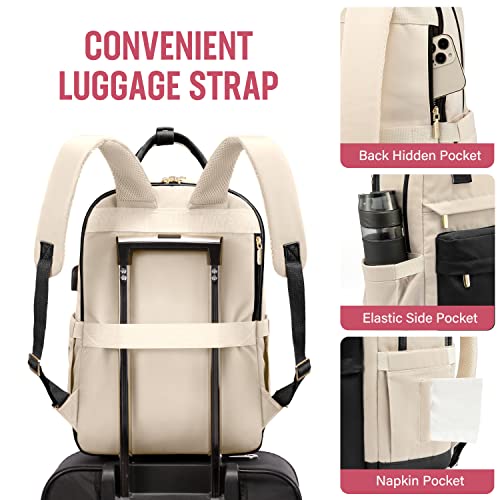 Image of LOVEVOOK Laptop Backpack for Women Girls, 15.6 Inch Waterproof Computer Backpack Student School Cute Bookbag Computer Bag