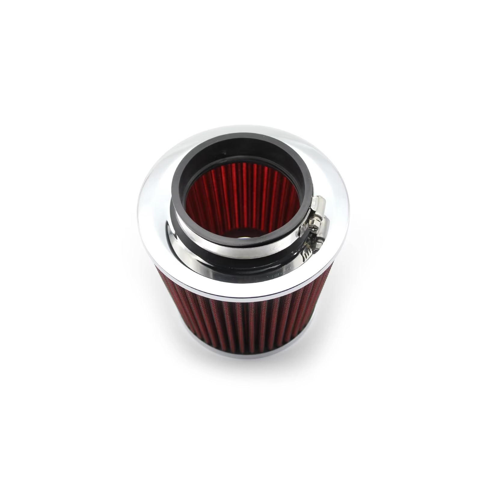 Filtro De Aire Coche Para Entrada Aire Motor Coche Carreras Deportivo 90 80 76 70 63MM Filtro Alto Flujo Filtros Universales Frío 2,5 3 "3, Pulgadas(Red)
