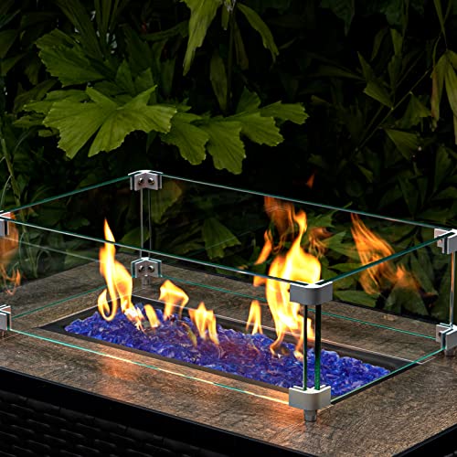 image for GASPRO 10 lbs Fire Glass for Propane Fire Pit, 1/2-Inch Decorative Fir
