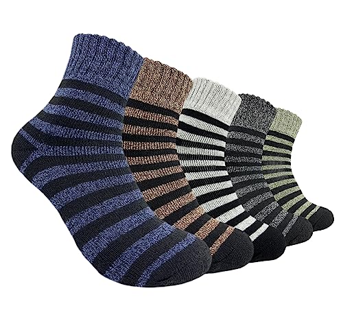 Image of Hycome Men Women Socks Thick Thermal Hiking Winter Warm Boot Heavy Soft Cozy Socks for Cold Weather 5Pairs