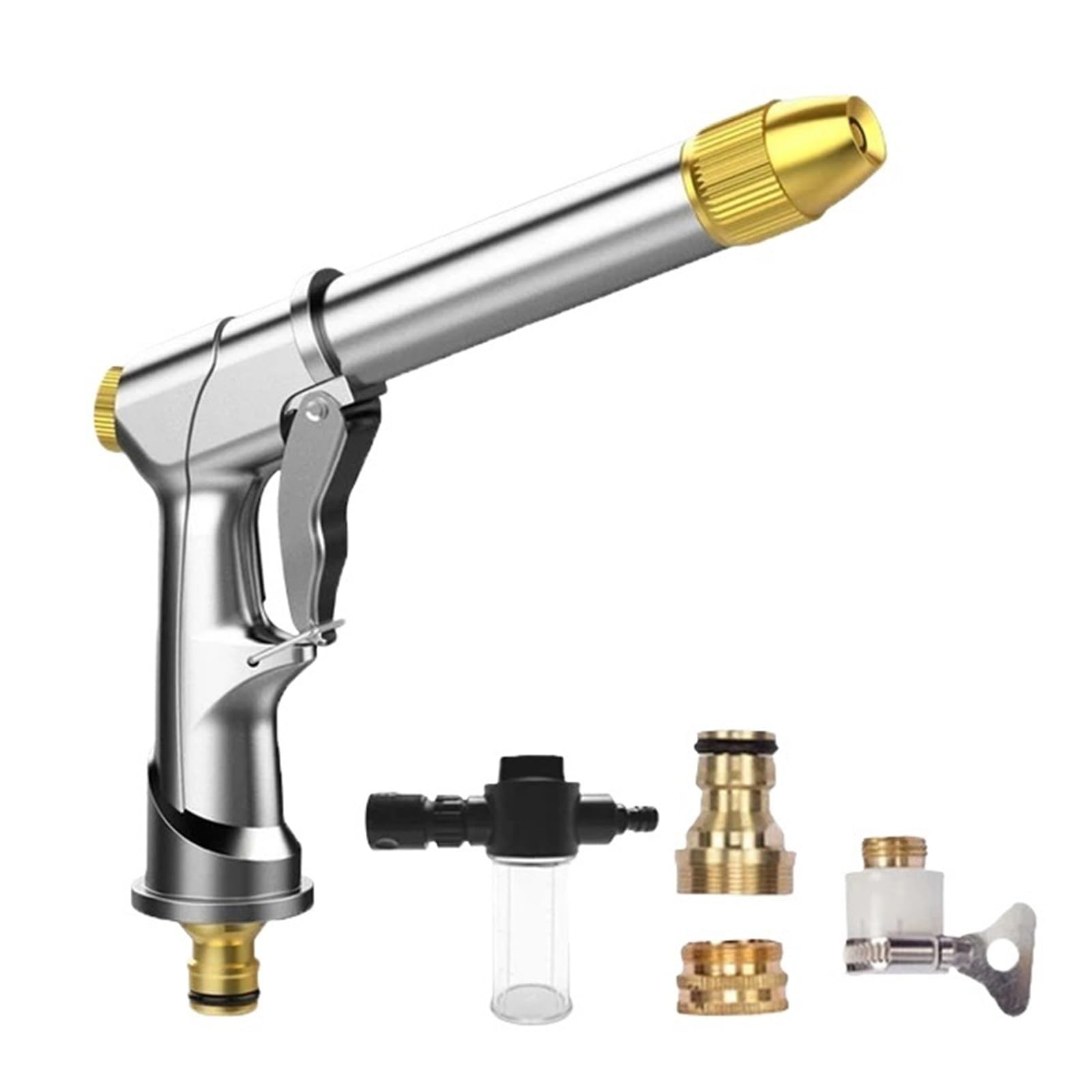 Pistola De Agua Portátil Alta Presión For Limpieza Coches, Máquina Lavado, Manguera Riego Jardín, Boquilla Rociadora, Espuma PrevencióN De Fugas De Alta PresióN