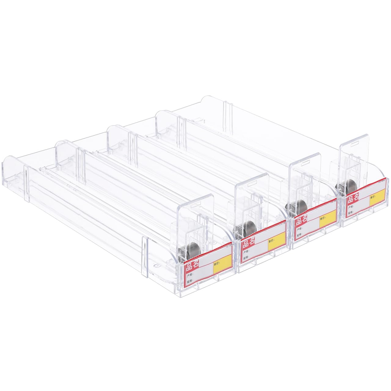 Mikikit Automatic Cigarette Display Rack: 4pcs Auto-Push Cigarette Shelf Clear Automatic Case Stand Pushers Rack for Storage Holder s Organizer Shelves