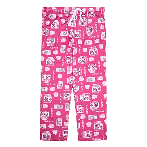 Bioworld My Melody Strawberry Milk Cartons and Juice Boxes Women's Sleep Pajama...