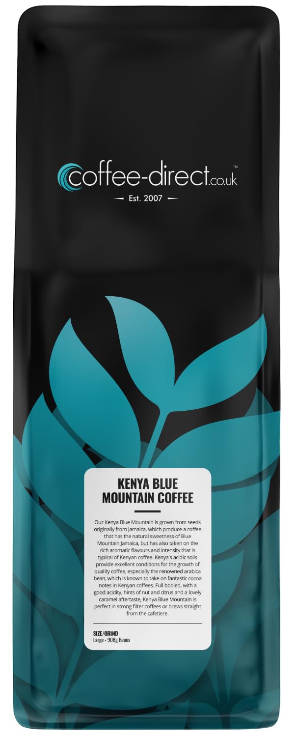 Coffee Direct Kenya Blue Mountain Coffee Beans 908 g