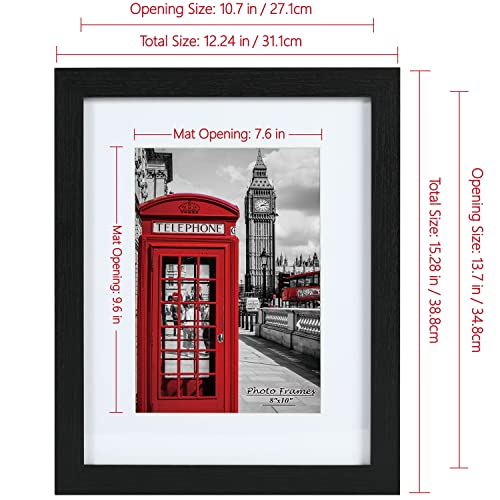 Pealsn 11X14 Picture Frame Set Of 6, Display Pictures 8X10 With Mat Or 11X14 Without Mat For Wall Mounting Or Table Top Display, Photo Frames Collage For Wall Decor, Black Woodgrain. #TOP5