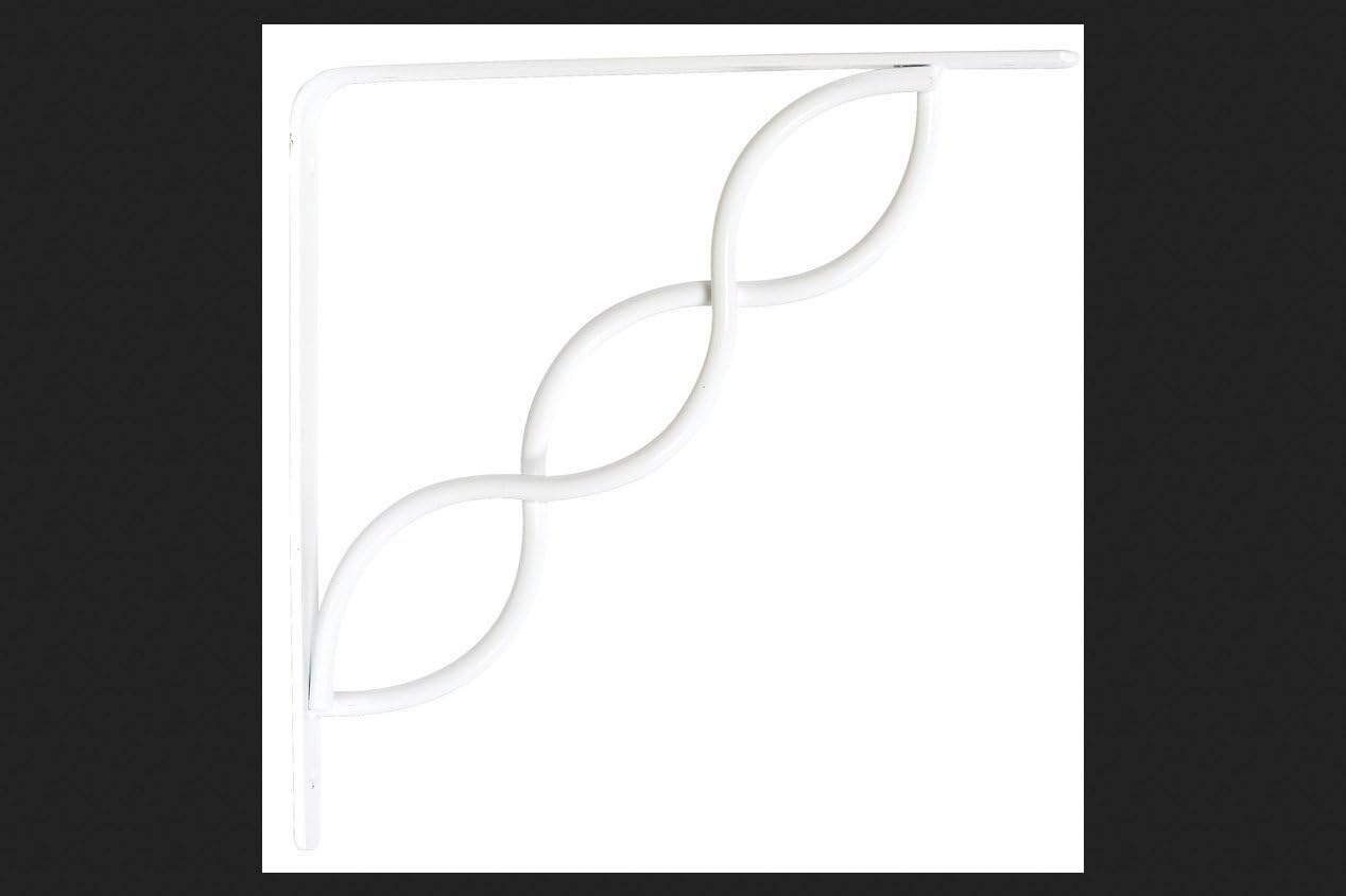 Knape & Vogt John Sterling White Steel Bracket 8 in. L 100 lb.