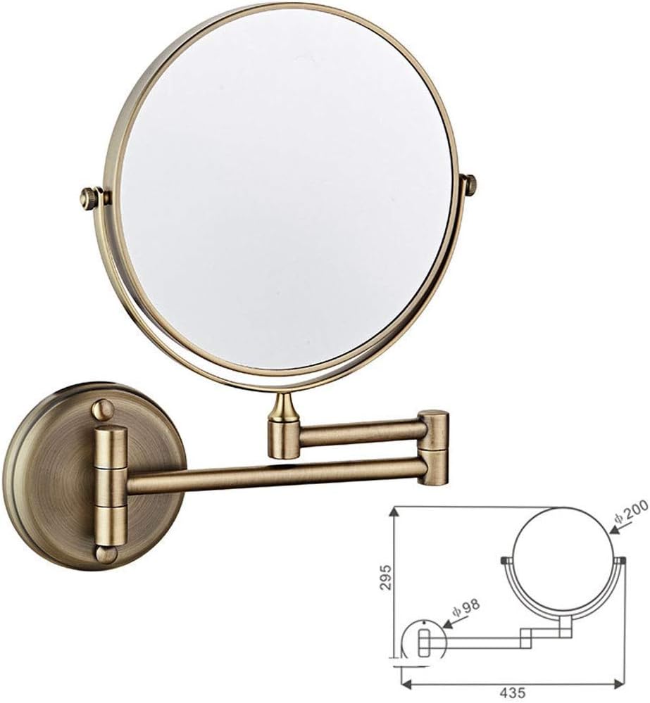 Wall Mounted Mirror Extending Folding Bathroom Shaving Cosmetic Make Up Mirror Magnification with Drilling(#6)
