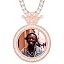 NEW0492 rose gold Pendant with Tennis chain
