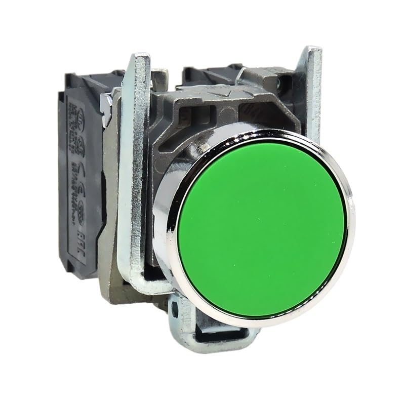 Bouton poussoir XB4-BA51 métallique pour éviter les fausses manœuvres