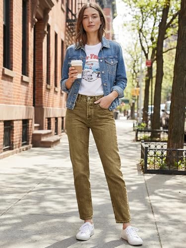 Image of Cicy Bell Womens Straight Leg Jeans High Waisted Mid Rise Stretchy Denim Pants Tapered Petite Jeans