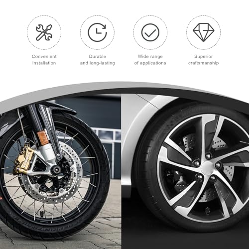 image for Yourkar 4 PCS Car Tire Valve Stem Caps, Unique Shape Aluminum Alloy Wh